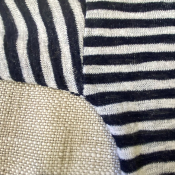 Lucky Brand Womens Cotton Blend Dk Blue White Texture Summer Knit Top-Sz-M - Picture 13 of 15